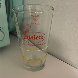 Juniors Original World Famous Egg Cream Pint Glass from Times Square Location
